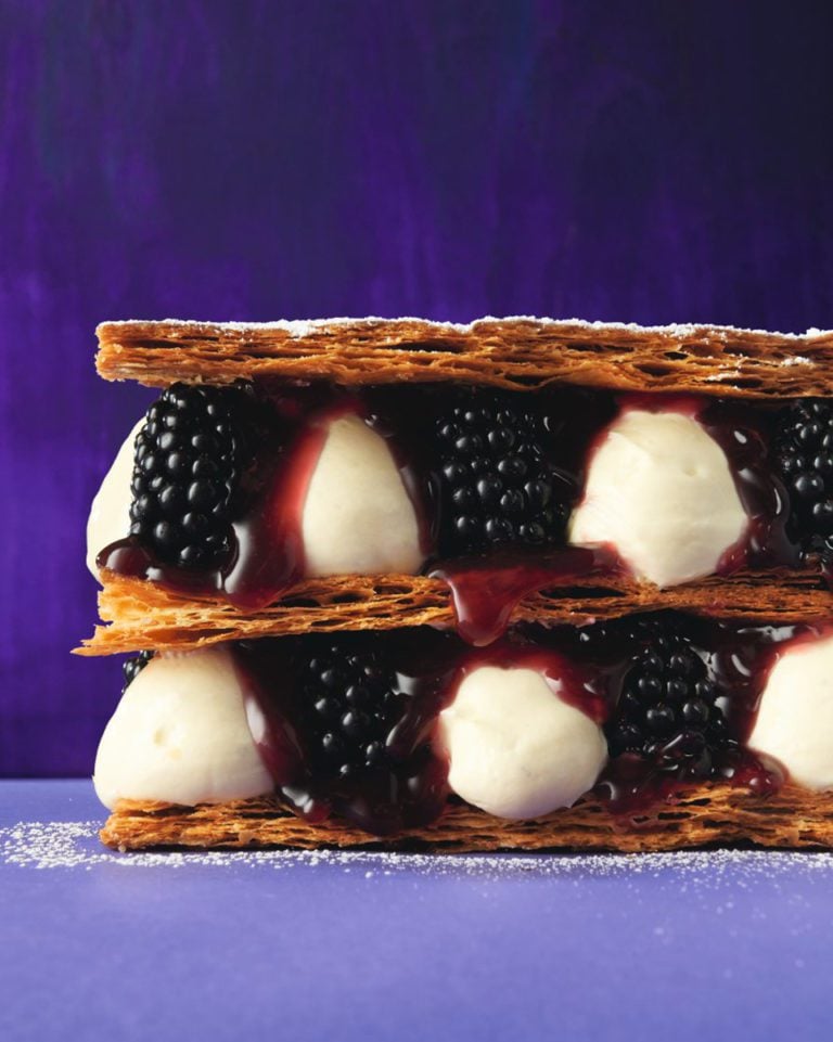 Blackberry millefeuille