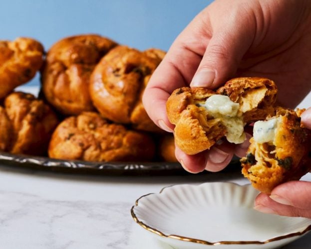Blue cheese gougères
