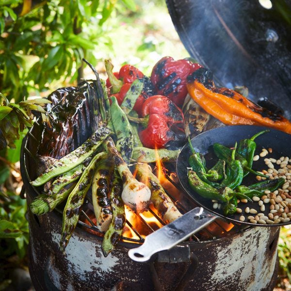 Barbecued vegetables