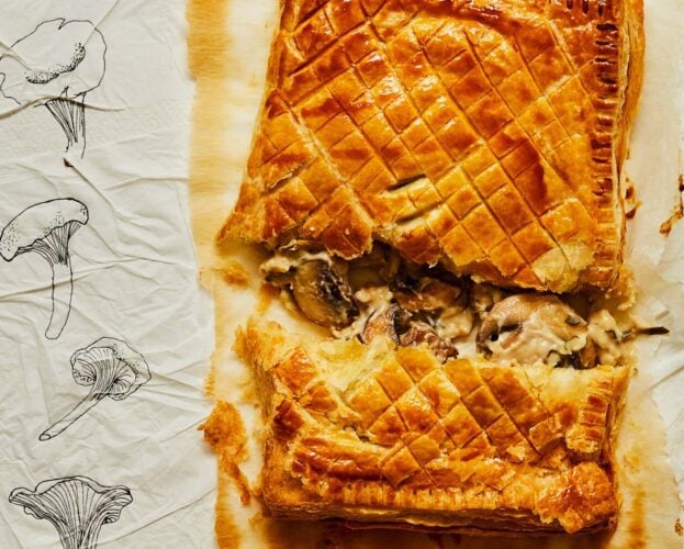 Mushroom, mustard and tarragon bakes