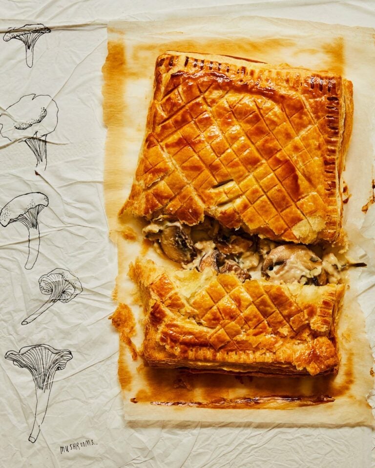 Mushroom, mustard and tarragon bakes