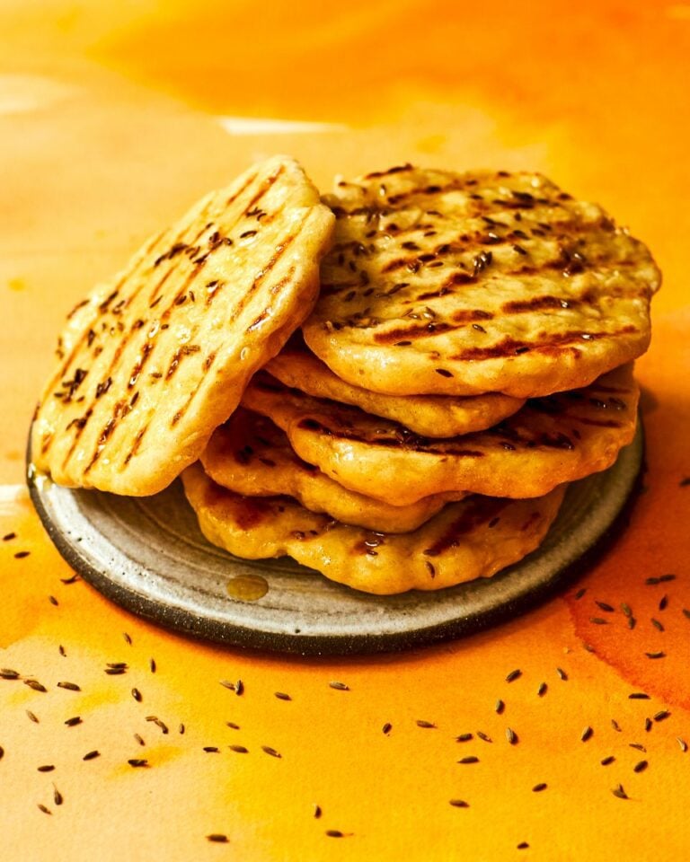 Easy flatbreads with cumin seed butter