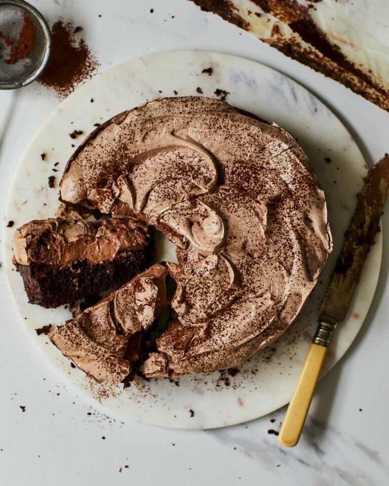 Chocolate meringue cake