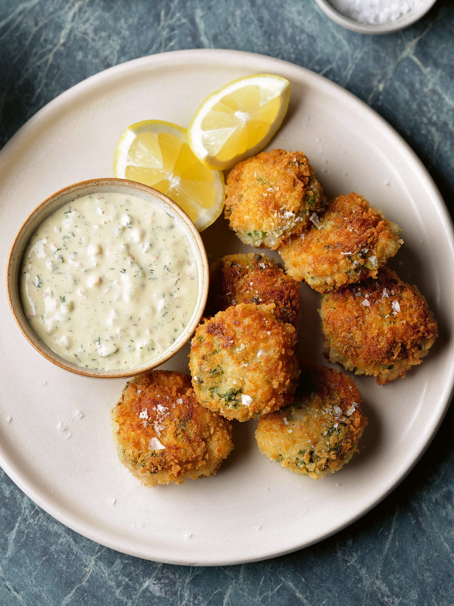 Tom Kerridge's prawn cakes with dill mayonnaise delicious. magazine