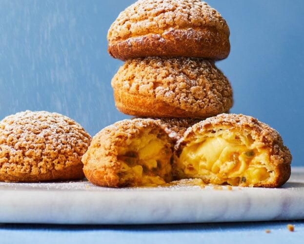 Ravneet Gill’s mango and passion fruit choux buns