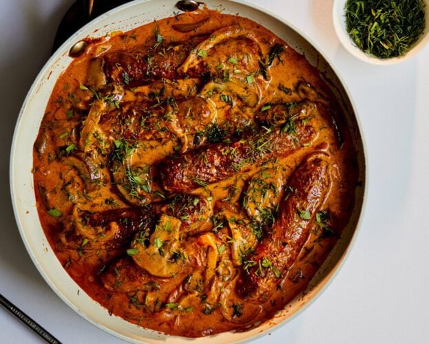 Sausage stroganoff