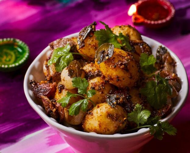 Maunika Gowardhan’s spicy potato fry (Chettinad Urulai)