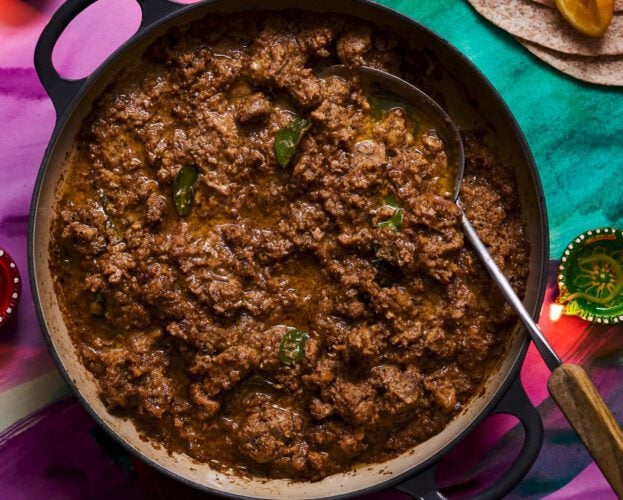 Maunika Gowardhan’s lamb fry (Kolhapuri kaala lamb sukka)