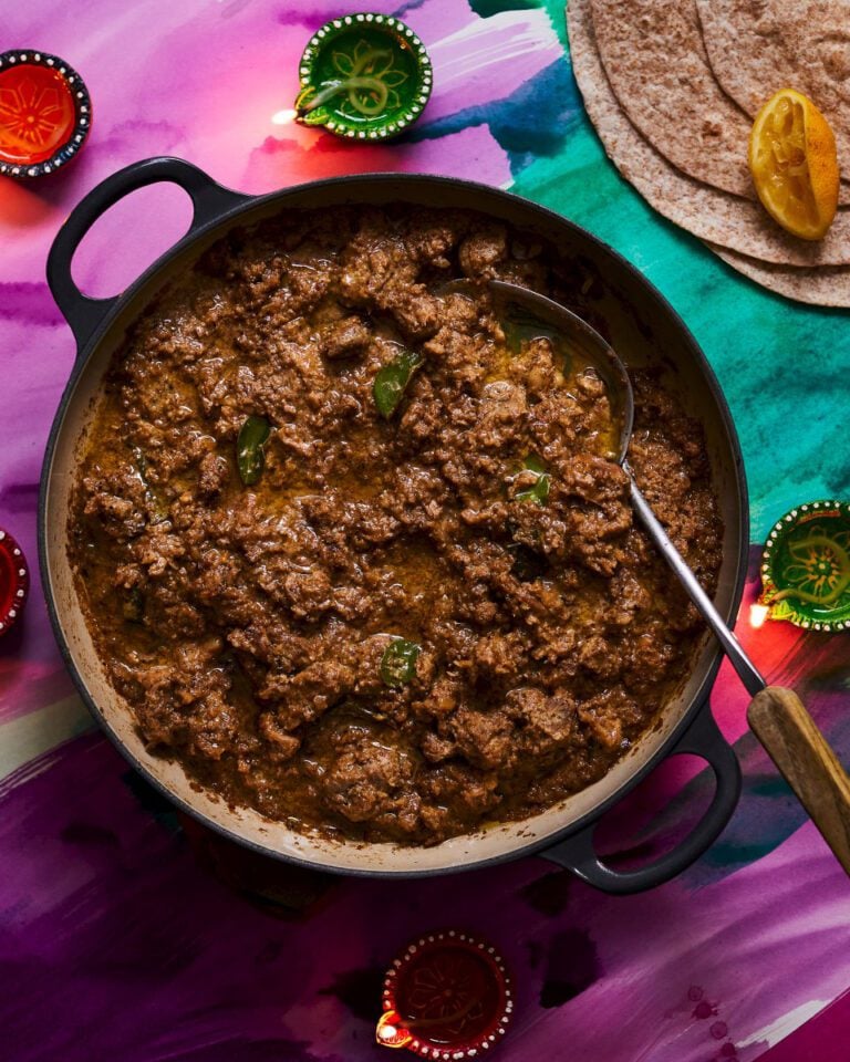 Maunika Gowardhan’s lamb fry (Kolhapuri kaala lamb sukka)