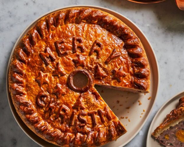Nokx Majozi’s black pudding and apricot pork pie