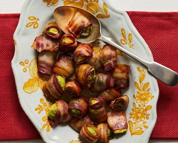 Sprouts wrapped in bacon