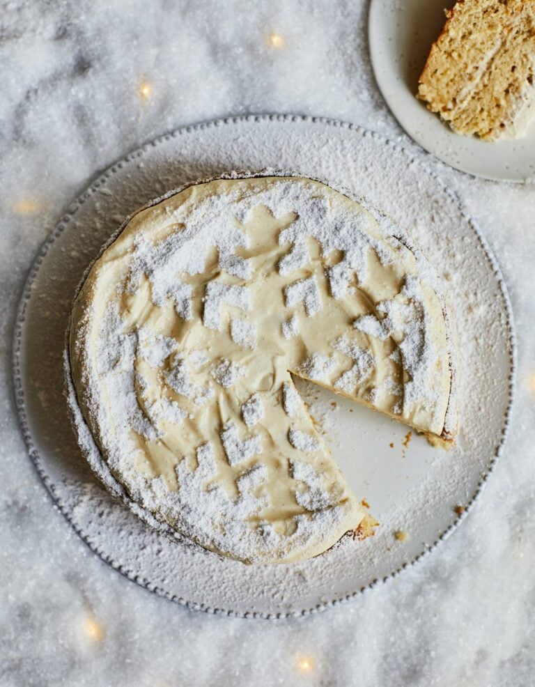 Tres leches eggnog cake