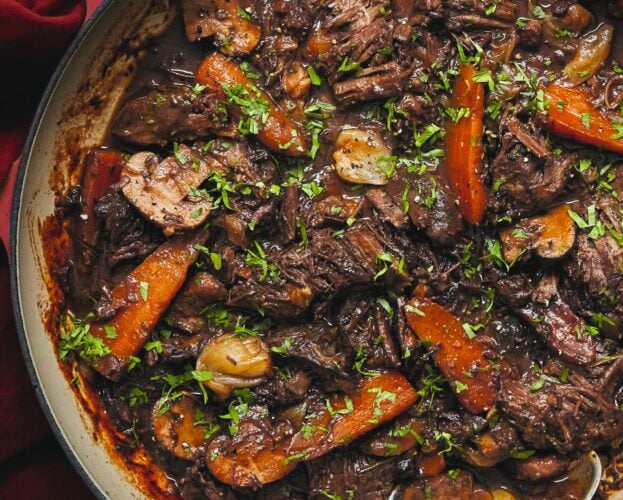 Beef short rib bourguignon
