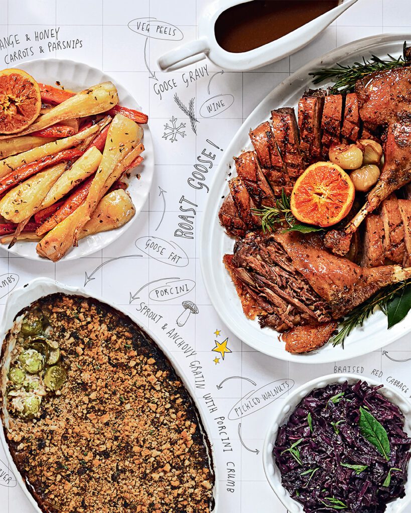 A Christmas roast dinner