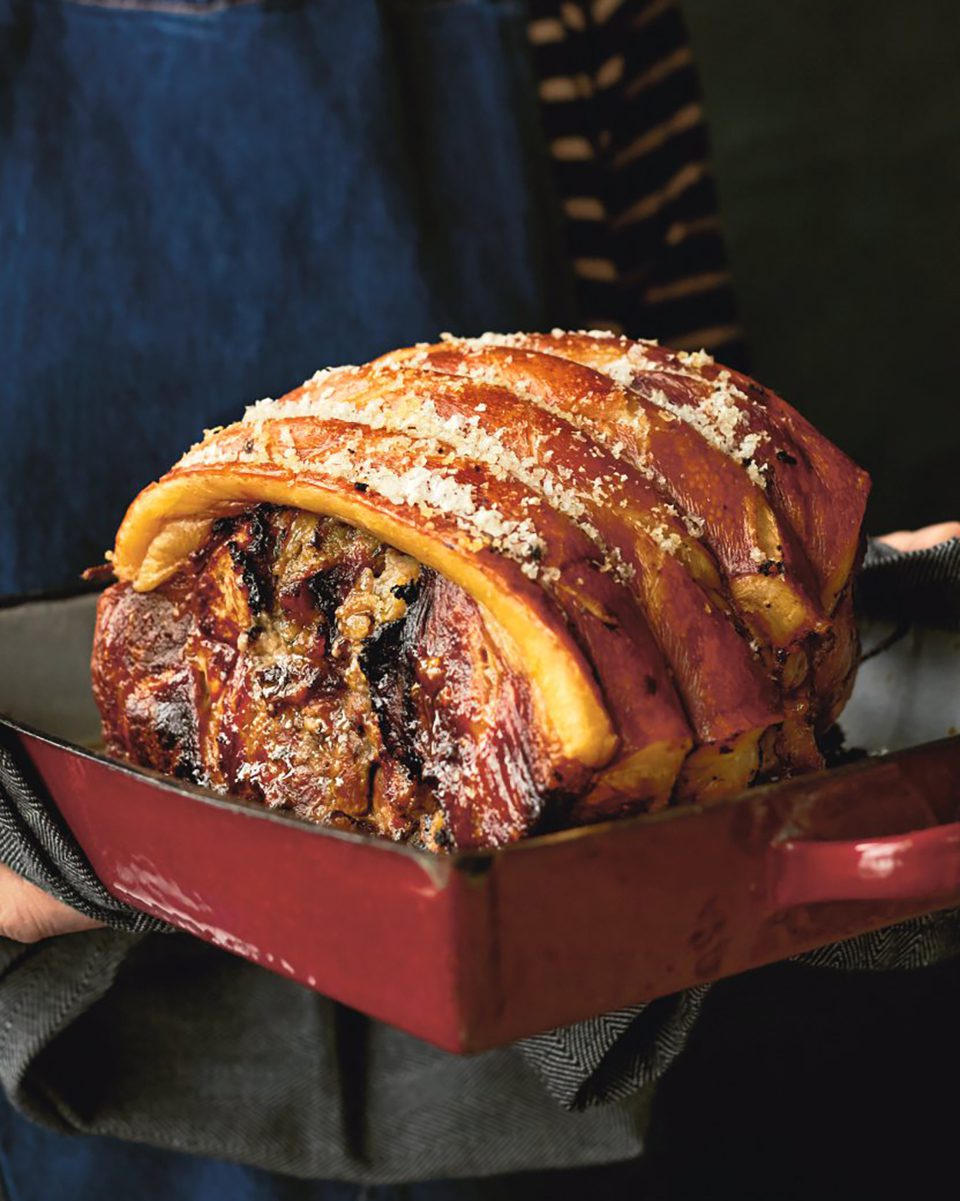 Slow-cooked pork shoulder stuffed with orange and prunes - delicious. magazine