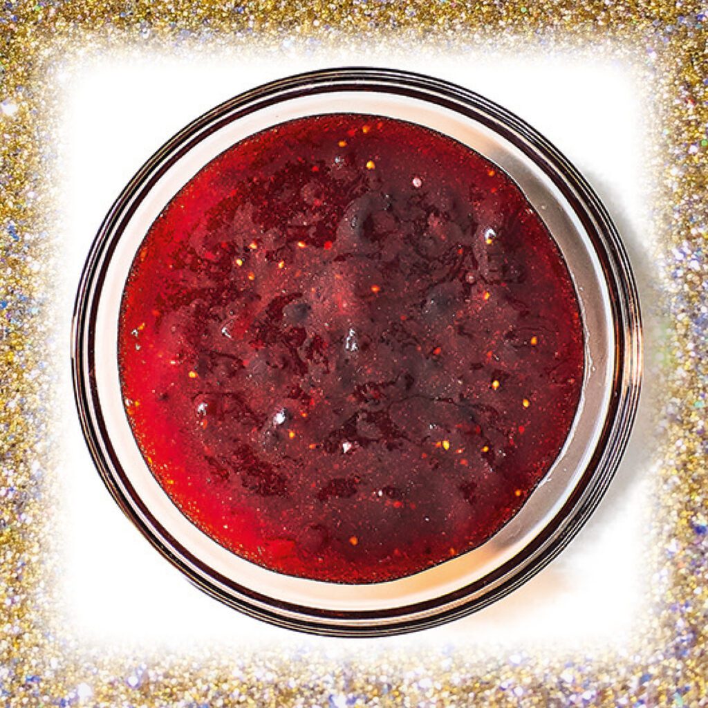 Pomegranate, fig and marmalade glaze