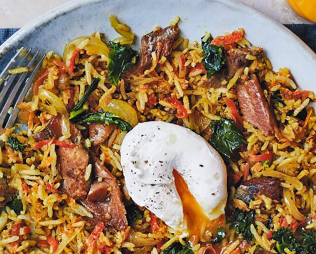 Spiced kipper fried rice