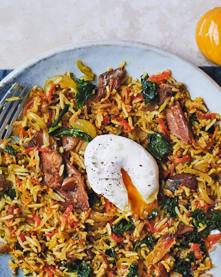 Spiced kipper fried rice