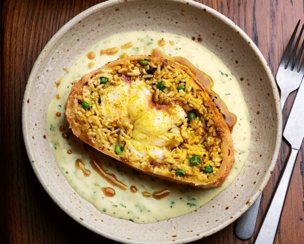 Tom Kerridge’s curried monkfish wellington