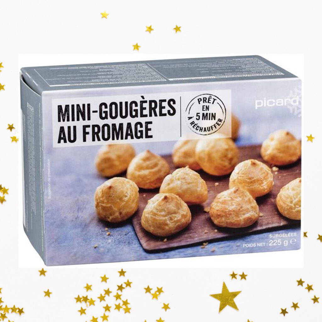 Picard cheese gougeres in their packaging
