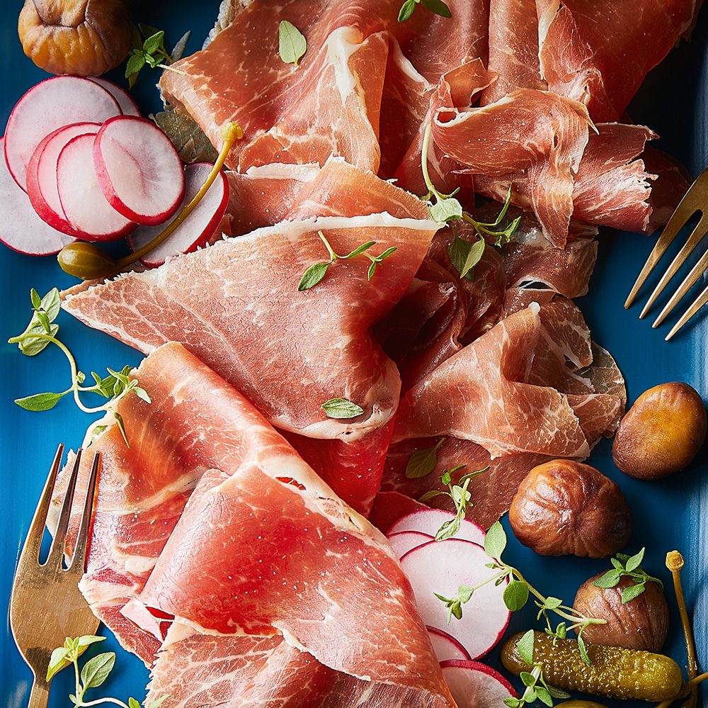 A platter of cured meat