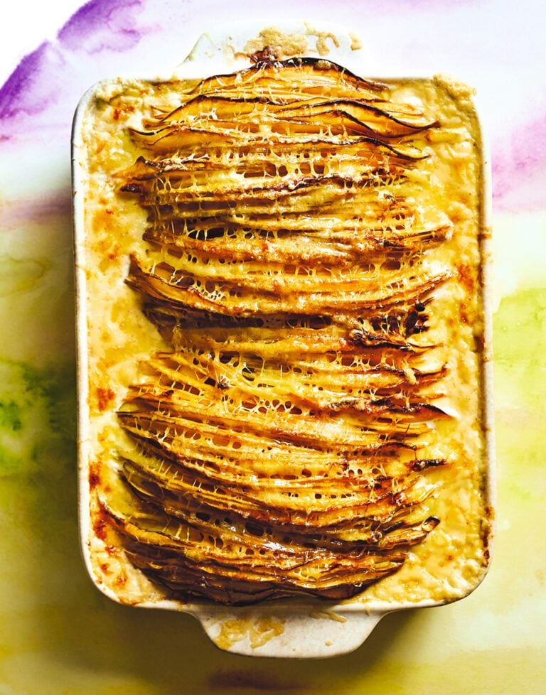 Hasselback swede gratin