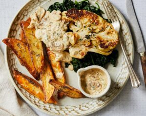 Cauliflower steak diane