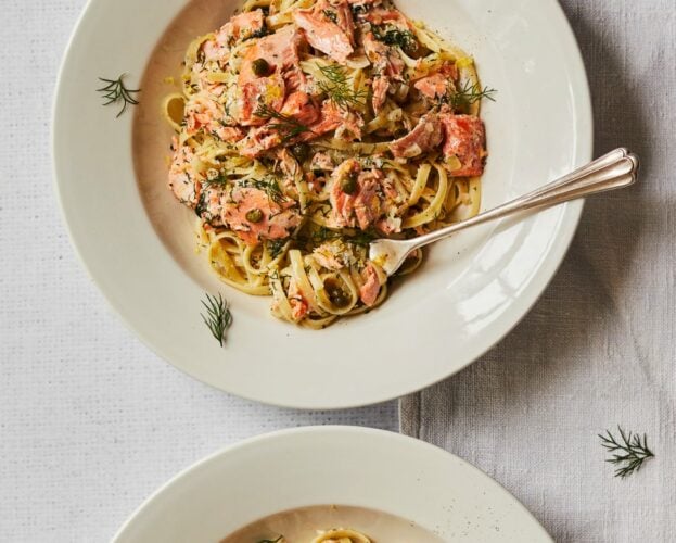Trout pasta