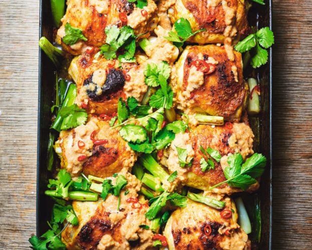 Chicken with peanuts, chilli and coconut