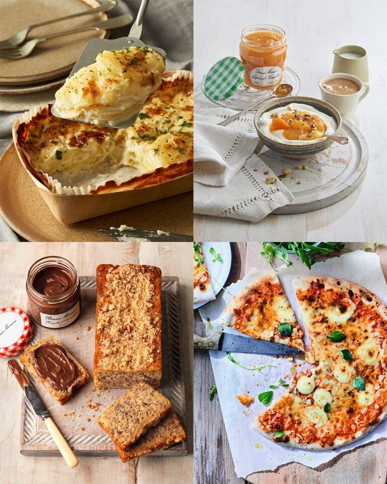 Selection of French and French-inspired food products