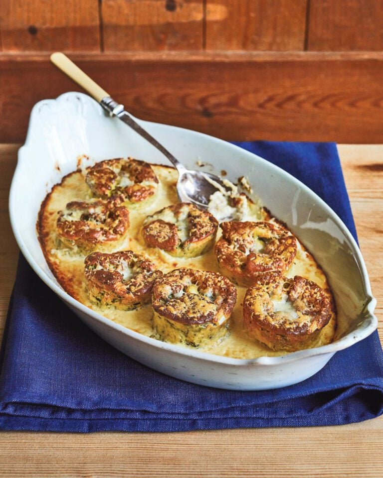 Smoked haddock and gruyère soufflés