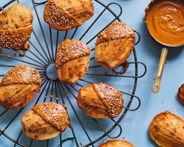 White chocolate madeleines