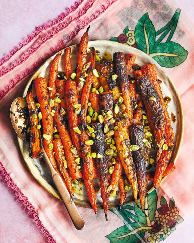 Roast carrots with shatta butter