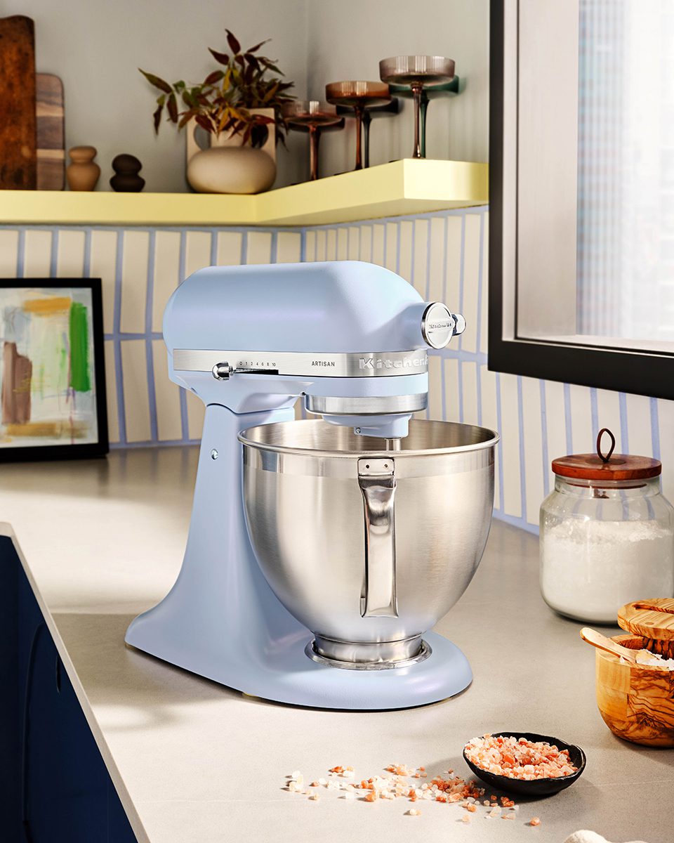 Win an Artisan stand mixer in Blue Salt, KitchenAid Colour of the Year