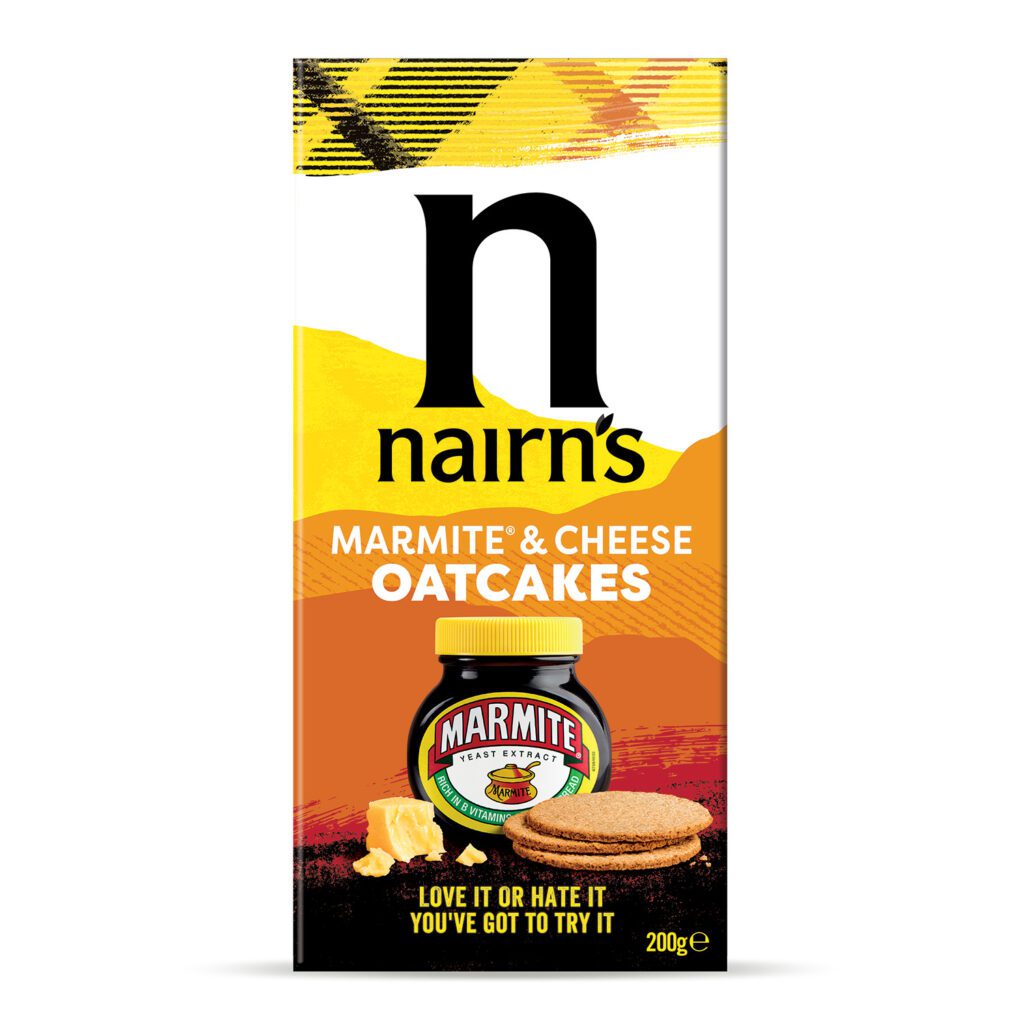 A box of Nairn's Marmite and Cheese Oatcakes