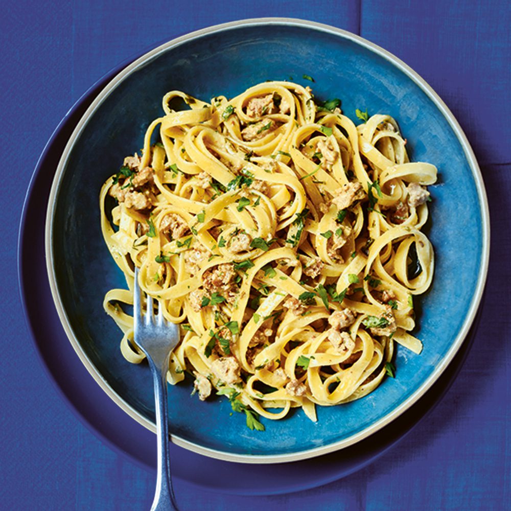 Image of fennel seed sausage pasta from cookbook Small Pleasures by Ryan Riley