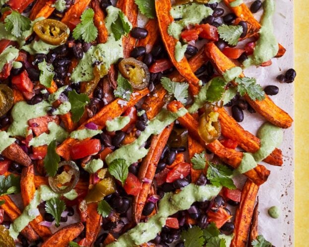 Loaded sweet potato fries