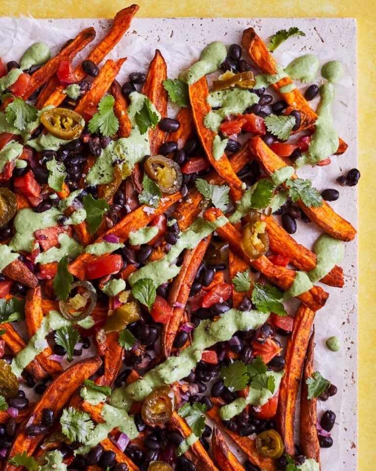 Air fryer loaded sweet potato fries