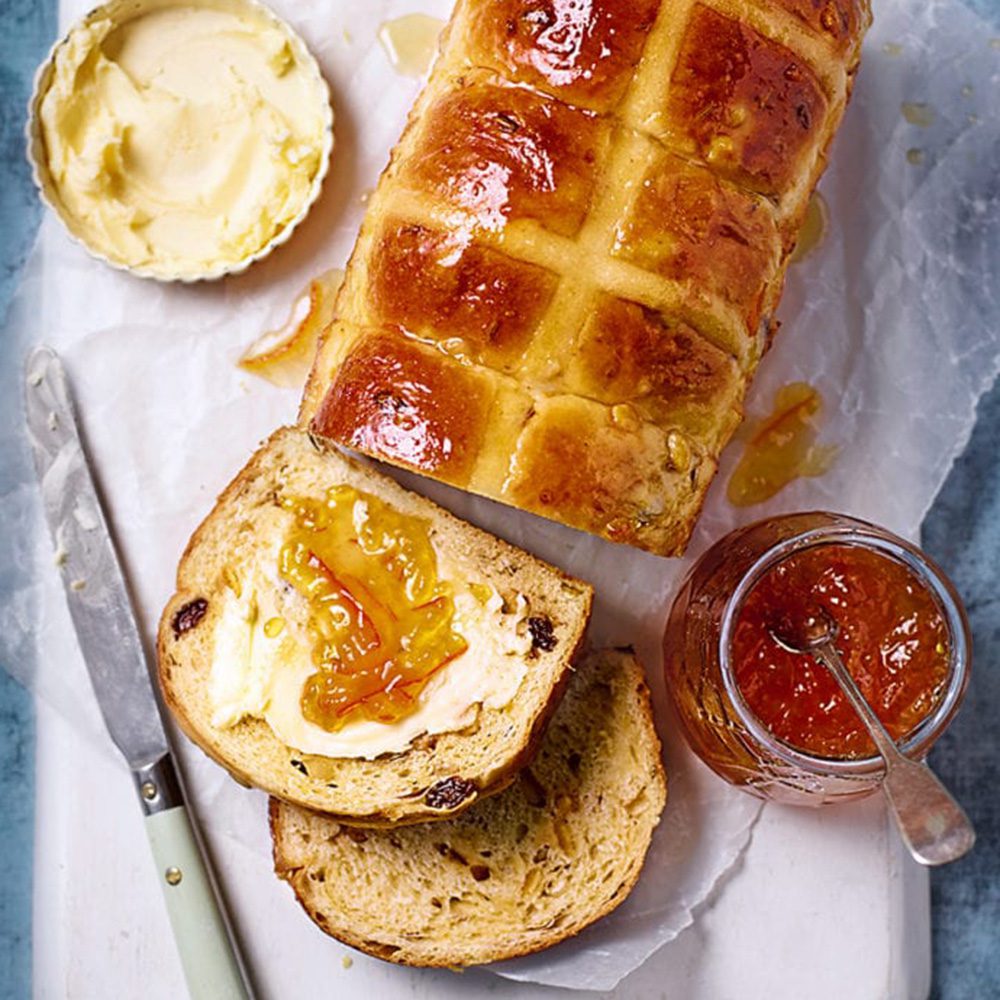 Hot cross bun loaf