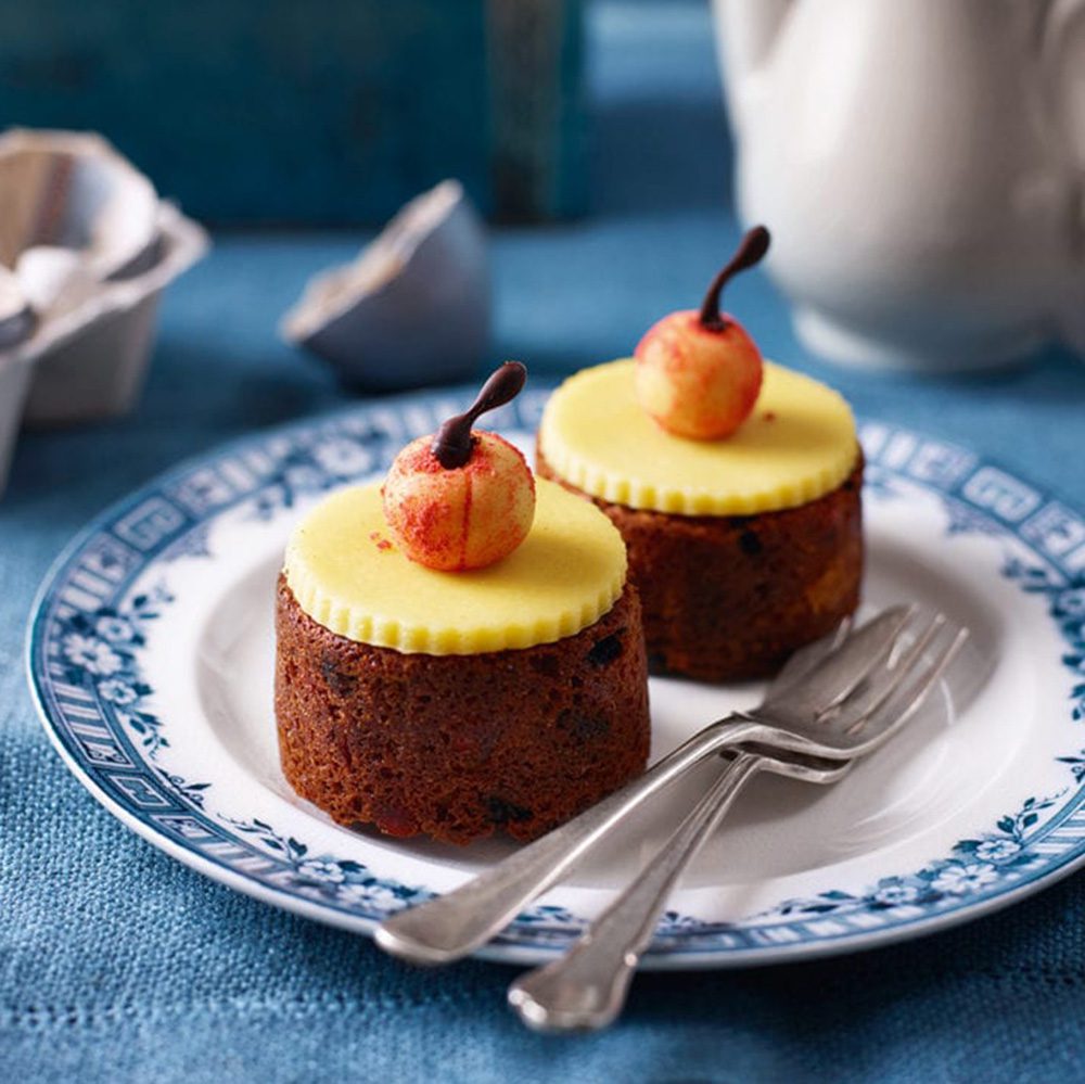 Two mini simnel cakes