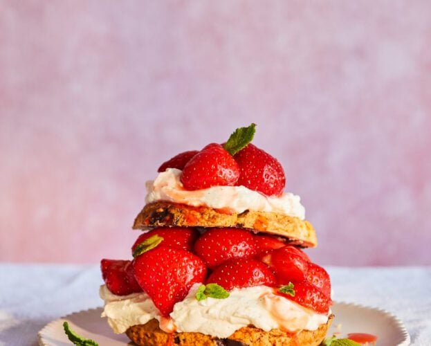 Chocolate chip strawberry shortcakes