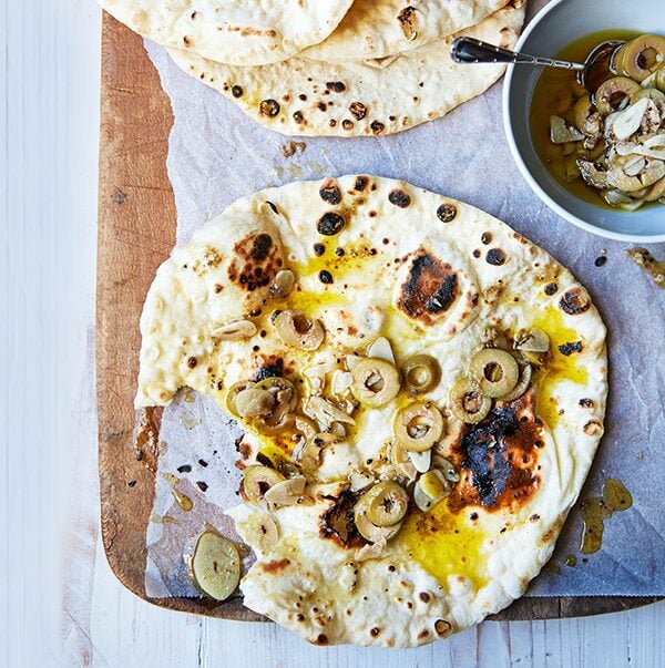 Anchovy flatbreads