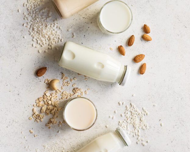 A range of plant milks