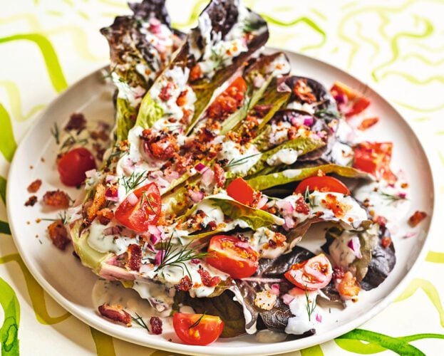 Cos wedge salad