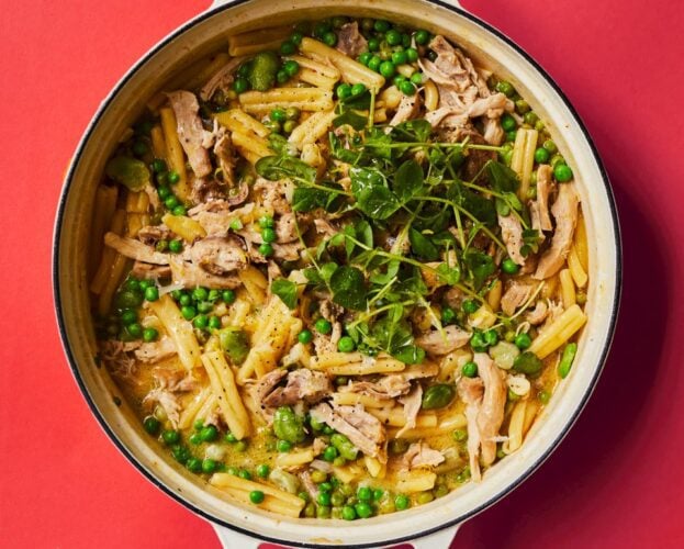 Spring chicken one pan casarecce