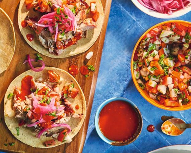 Smoky pork shoulder tacos