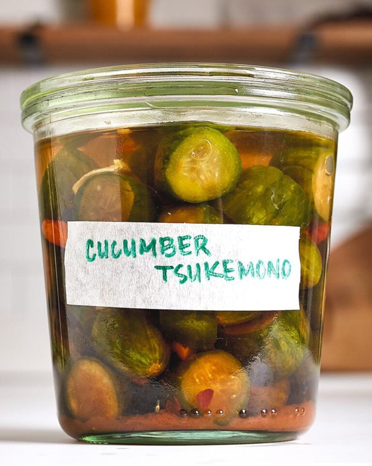 Cucumber tsukemono (Japanese pickled cucumbers)