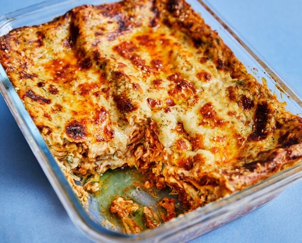 Crab lasagne
