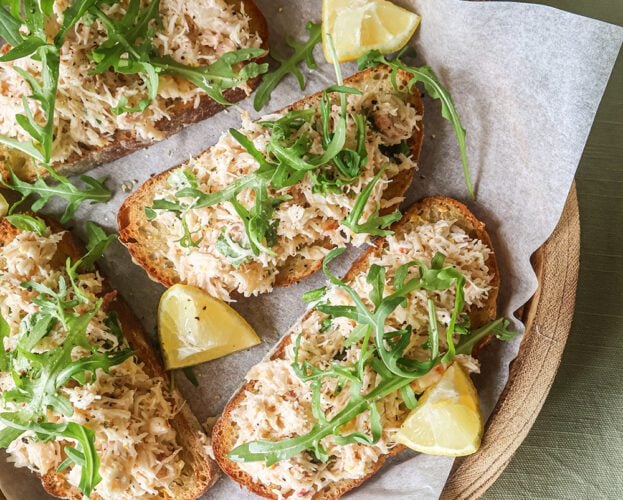 Emily Scott’s Cornish crab, toast and mayo