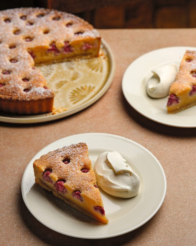 Michel Roux Jr’s almond and raspberry frangipane tart